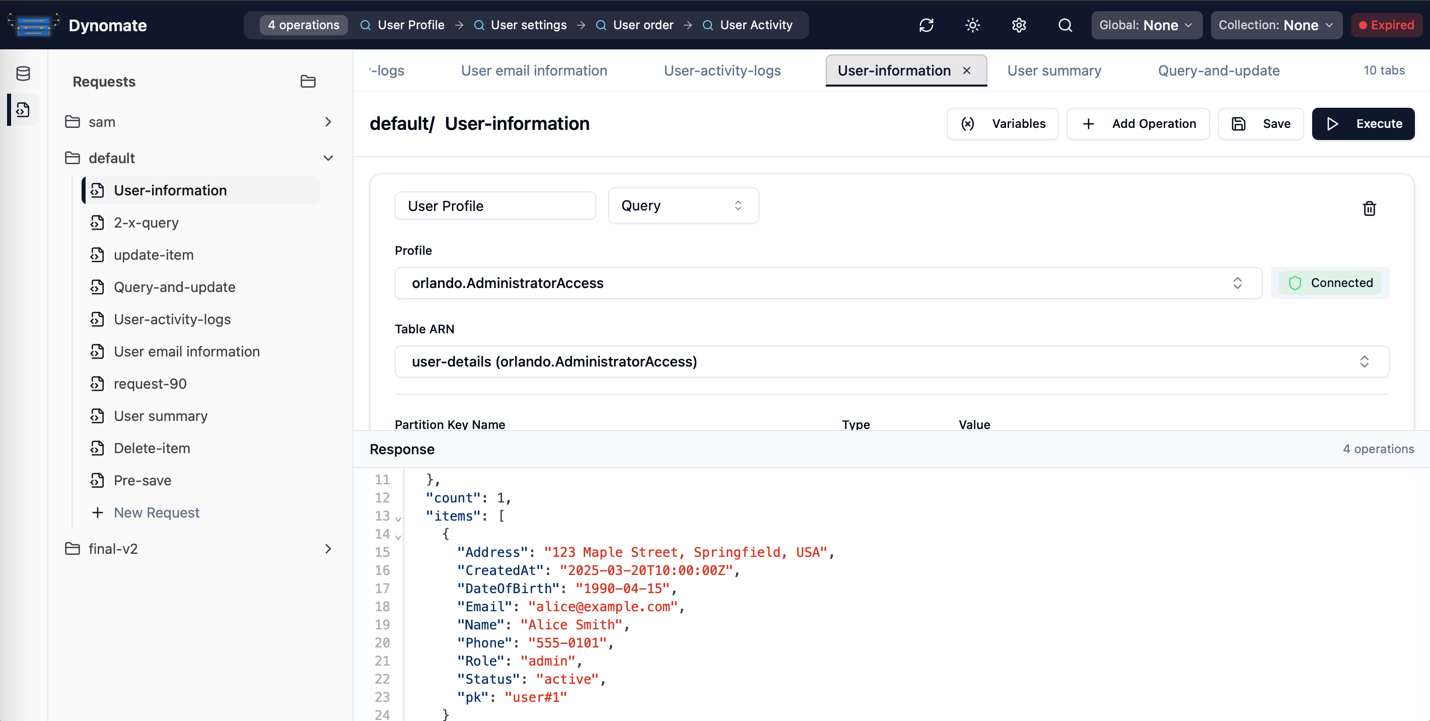 Dynomate request collection with sequential and parallel DynamoDB operations